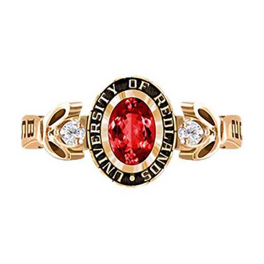 University of Redlands Women's Twilight Ring with Diamond and Birthstone